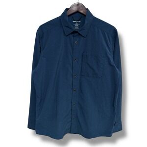 Swiss Tech Men's Button Down Shirt Blue Size‎ Large 24.5 x 31